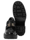 Hogan Moccasin With Metal H And Heel