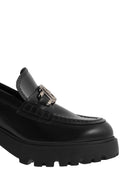 Hogan Moccasin With Metal H And Heel