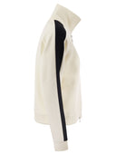 Sudadera con cremallera de moncler en piqué