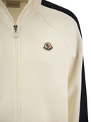 Sudadera con cremallera de moncler en piqué