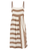 Antonelli Firenze -Leinen und Viskose -Kleid