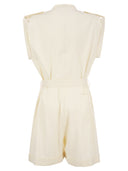 Antonelli Firenze Linen And Cotton Blend Overalls