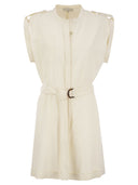 Antonelli Firenze Linen And Cotton Blend Overalls