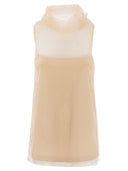 Fabiana Filippi Jersey Top With Tulle