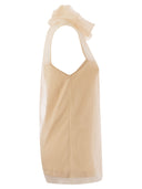 Fabiana Filippi Jersey Top With Tulle