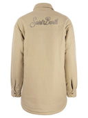 Mc2 Saint Barth Shirt Cut Jacket With Rhinestone Print By St. Barth