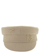 Ruslan Baginskiy Pearls Embellished Baker Boy Cap