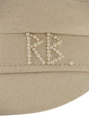 Ruslan Baginskiy Pearls Embellished Baker Boy Cap