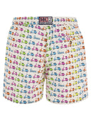 Mc2 Saint Barth Lightweight Fabric Swim Boxer Shorts With Print