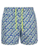 Mc2 Saint Barth Lightweight Fabric Swim Boxer Shorts With Print