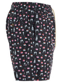 Mc2 Saint Barth Lightweight Fabric Swim Boxer Shorts With Print