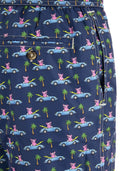 Mc2 Saint Barth Lightweight Fabric Swim Boxer Shorts With Print