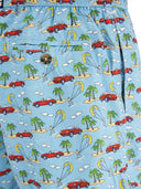 Mc2 Saint Barth Lightweight Fabric Swim Boxer Shorts With Print