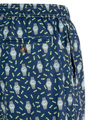 Mc2 Saint Barth Lightweight Fabric Swim Boxer Shorts With Print