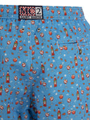 Mc2 Saint Barth Lightweight Fabric Swim Boxer Shorts With Print
