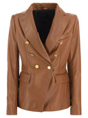 Tagliatore Lizzie Blazer in pelle a doppio petto
