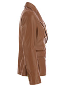 Tagliatore Lizzie Blazer in pelle a doppio petto