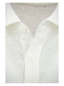 Majestic Linen Polo Shirt con maniche corte