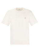 Brunello Cucinelli Slim Fit Crew Neck T Shirt In Cotton Jersey With Logo