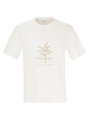 Ternice di cotone in cotone Brunello Cucinelli Equipaggio in forma di cotone con stampa