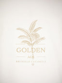 Ternice di cotone in cotone Brunello Cucinelli Equipaggio in forma di cotone con stampa