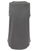 Brunello Cucinelli Reversible Stretch Silk Satin Top