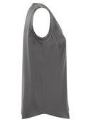 Brunello Cucinelli Reversible Stretch Silk Satin Top