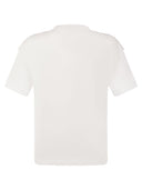 Brunello Cucinelli Stretch Cotton Jersey T Shirt With Shiny Shoulders