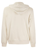 Brunello Cucinelli Techno Cotton Interlock Zip Front Hooded Sweatshirt