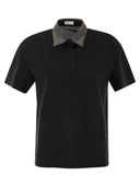 Brunello Cucinelli Cotton Polo Shirt With Jewelled Collar