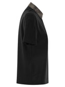 Brunello Cucinelli Cotton Polo Shirt With Jewelled Collar