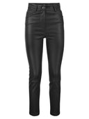 Brunello Cucinelli Stretch Nappa Leather Slim Trousers With Shiny Tab