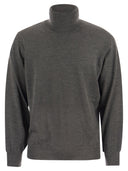 Brunello Cucinelli Lightweight Turtleneck Sweater In Cashmere And Silk