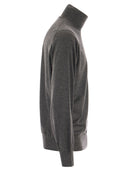 Brunello Cucinelli Lightweight Turtleneck Sweater In Cashmere And Silk