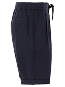 Bermuda Bermuda di Brunello Cucinelli in gabardina di cotone tinto di abbigliamento con corse e doppie freccette