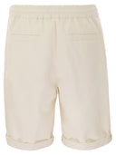 Brunello Cucinelli Bermuda Shorts In Garment Dyed Cotton Gabardine With Drawstring And Double Darts