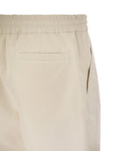 Brunello Cucinelli Bermuda Shorts In Garment Dyed Cotton Gabardine With Drawstring And Double Darts