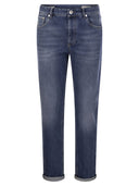 Brunello Cucinelli Five Pocket Slim Fit Trousers In Comfort Denim