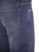 Brunello Cucinelli Five Pocket Slim Fit Trousers In Comfort Denim