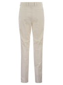 Brunello Cucinelli Garment Dyed Leisure Fit Trousers In American Pima Comfort Cotton With Pleats