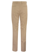 Brunello Cucinelli Garment Dyed Leisure Fit Trousers In American Pima Comfort Cotton With Pleats