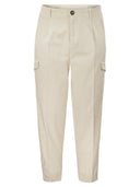 Brunello Cucinelli Cotton Gabardine Trousers With Cargo Pockets