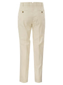 Brunello Cucinelli Italiano Fit de algodón Gabardina Pantalones