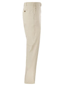 Brunello Cucinelli Italiano Fit de algodón Gabardina Pantalones