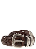 Brunello Cucinelli Braided Calfskin Belt With Detailed Buckle And Tip