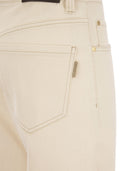 Brunello Cucinelli pantaloni sciolti in denim comfort tinto di abbigliamento con linguetta luccicante