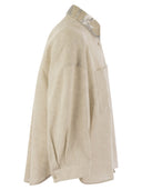 Brunello Cucinelli Linen Linen Shirt With Dazzling Magnolia Collar