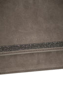 Brunello Cucinelli Suede Bag With Precious Contour