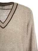 Brunello Cucinelli Active Dazzling Linen Rib Knit