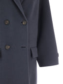 Brunello Cucinelli Wool And Cashmere Double Breasted Coat